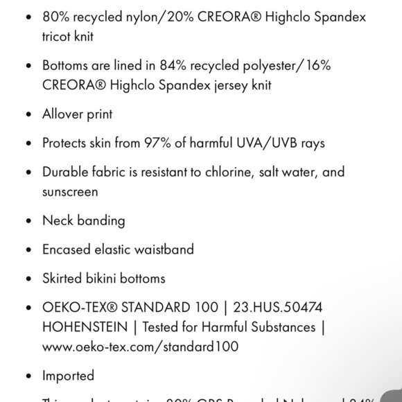 Hanna Andersson Pink Floral and Green Striped Rashguard Set - Picture 2 of 2